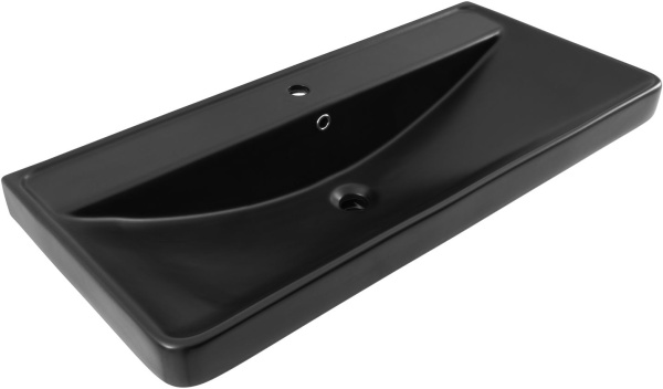 Раковина мебельная прямоугольная Aquanet Ирис 00329251 керамика цвет черный матовый