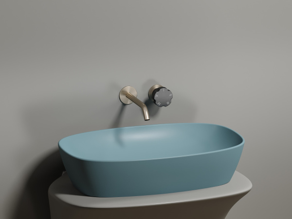 Раковина накладная овальная Ceramica Nova Element CN6049MLG фарфор цвет светло-зеленый матовый