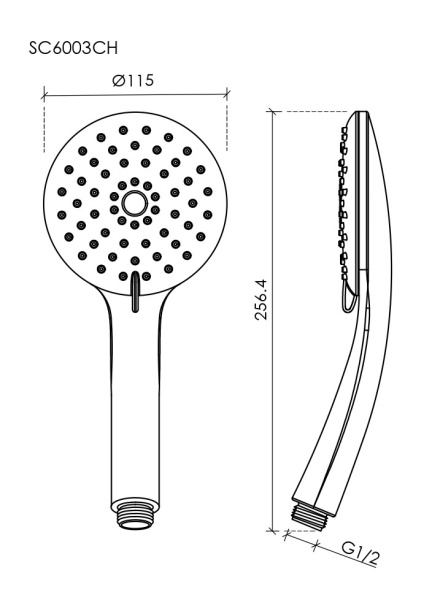 Лейка для душа Sancos Lotus SC6003CH хром 