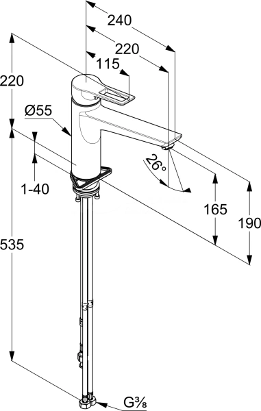 Смеситель для кухни Kludi Mix 329040562 без подключения к фильтру хром