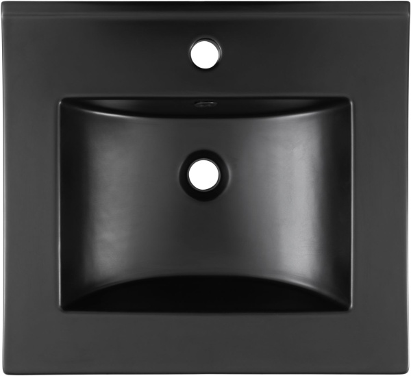 Раковина мебельная квадратная  Aquanet Flat 00329252 керамика цвет черный матовый