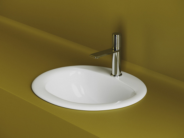 Раковина встраиваемая сверху овальная Ceramica Nova Sun CN6080 фарфор цвет белый