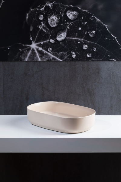 Раковина накладная овальная Allen Brau Fantasy 4.11022.IV керамика цвет бежевый