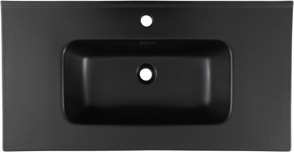 Раковина мебельная прямоугольная Aquanet Flat 00329256 керамика цвет черный матовый