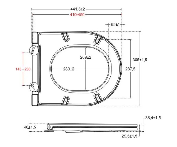 Крышка-сиденье Allen Brau Reality 4.32007.AN цвет темно-серый матовый