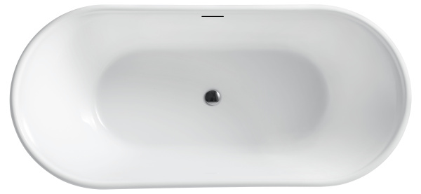 Акриловая ванна отдельностоящая BelBagno  BB402-1700-790 170x80 овальная цвет белый