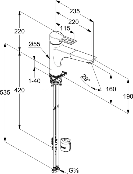 Смеситель для кухни Kludi Mix 329430562 без подключения к фильтру хром