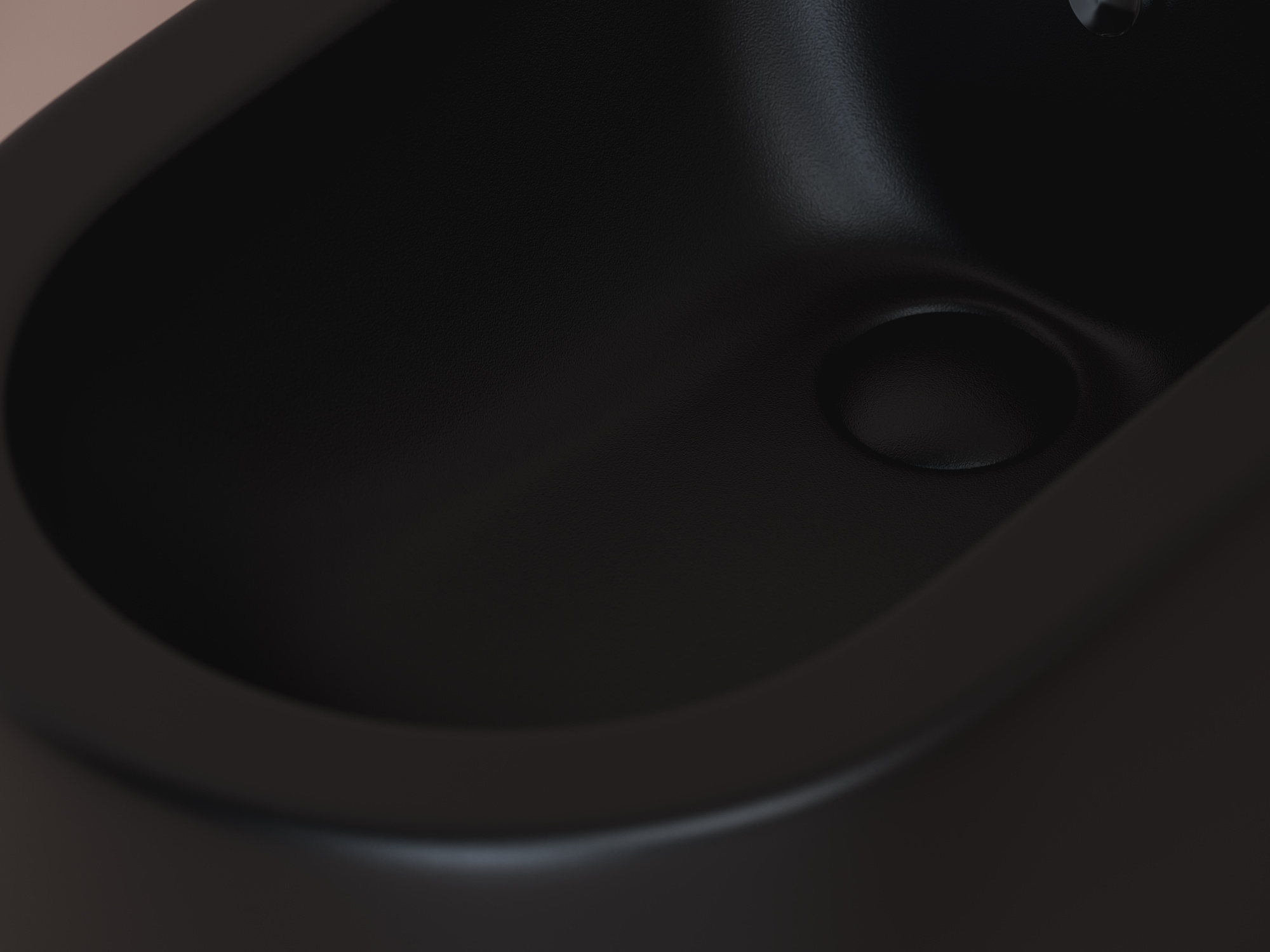 Биде приставное Ceramica Nova Metropol CN4005MB фарфор, цвет черный матовый