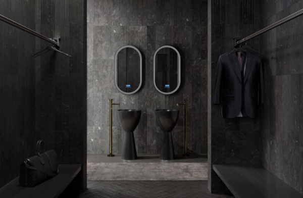 Раковина напольная круглая Abber KARBON AK2003 карбон цвет черный