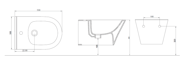 Биде подвесное Boheme Avva 974-MW