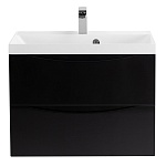 Тумба под раковину подвесная BelBagno Marino MARINO-600-2C-SO-NL-P 60 см  2 ящика цвет Nero Lucido 