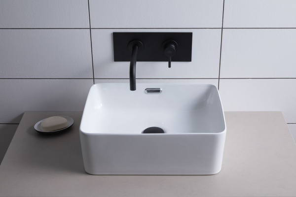 Раковина накладная прямоугольная Aquanet Perfect PERFECT-1 керамика цвет белый