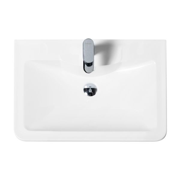 Раковина мебельная прямоугольная BelBagno  BB600/455-LV-MR-ALR литьевой мрамор цвет белый