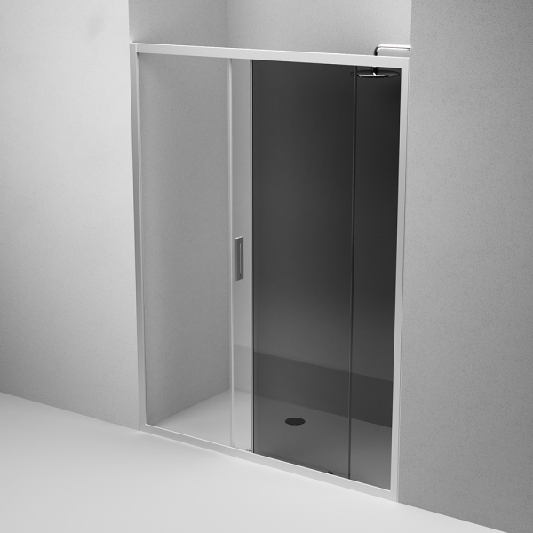 Душевая дверь Am.Pm Gem W90G-150-1-195MG 150 см стекла тонированные прозрачные, профиль хром