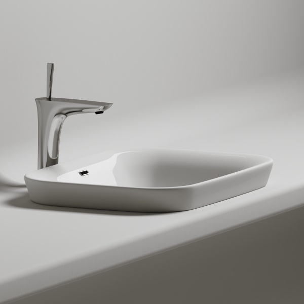 Раковина встраиваемая сверху прямоугольная Ceramica Nova Element CN6041 фарфор цвет белый