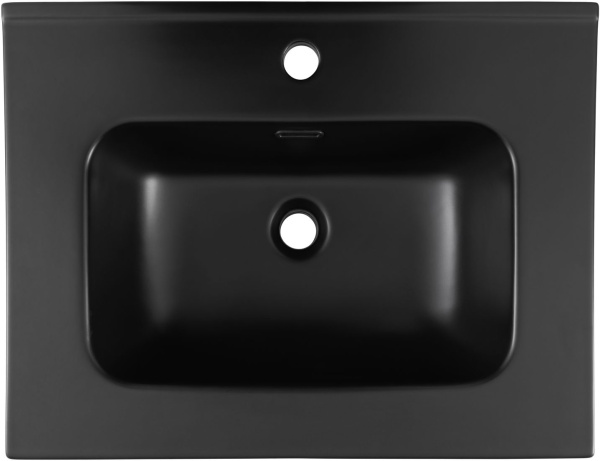 Раковина мебельная прямоугольная Aquanet Flat 00329253 керамика цвет черный матовый