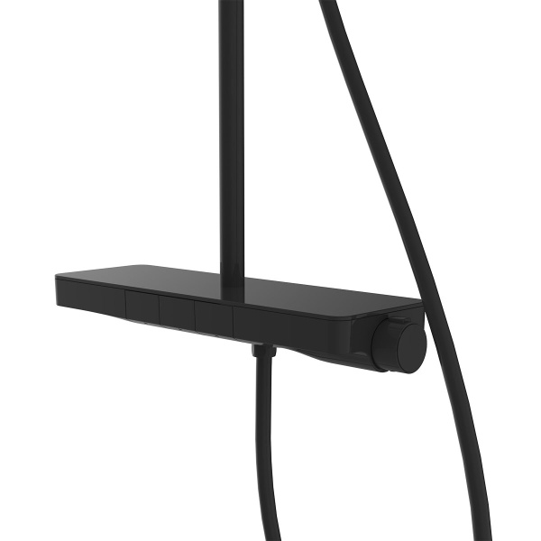 Душевая система со смесителем Vincea Inspire VSFS-3I12TMB монтаж настенная с термостатом матовый черный