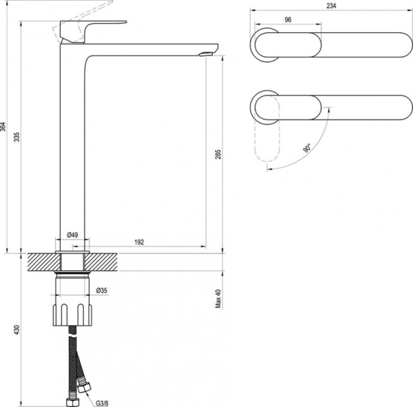 Смеситель для раковины Ravak Eleganta X070419 хром
