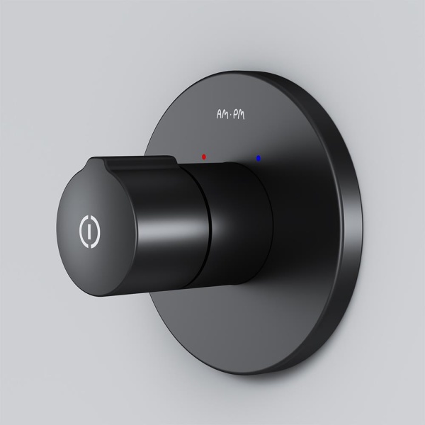 Смеситель для душа на 1 выход Am.Pm X-Joy F85A65722 встраиваемый в стену 
без термостата черный матовый