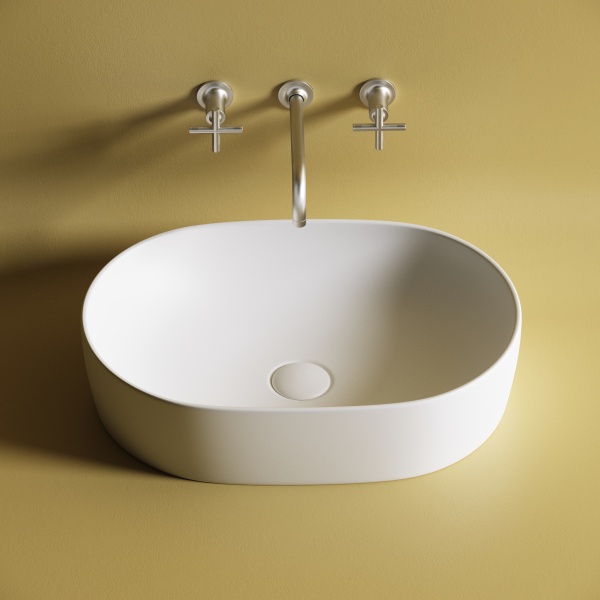 Раковина накладная овальная Ceramica Nova Element CN6047MW фарфор цвет белый матовый