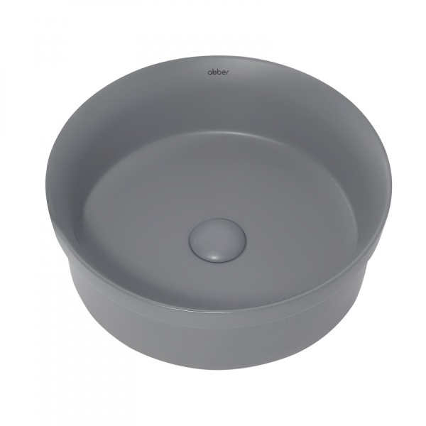 Раковина  круглая Abber Bequem AC2103MG фаянс цвет серый матовый
