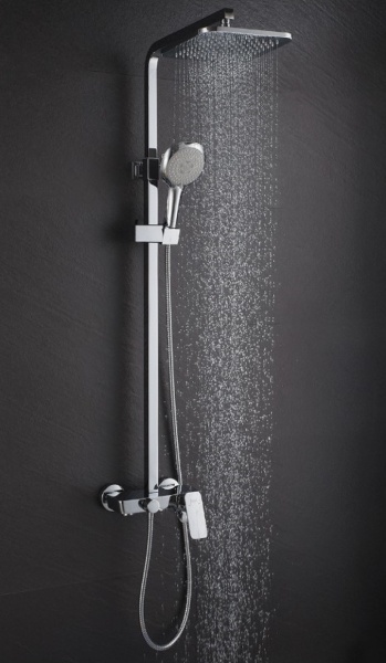 Душевая система со смесителем D&K Berlin DA1433701A01 монтаж настенная без термостата хром