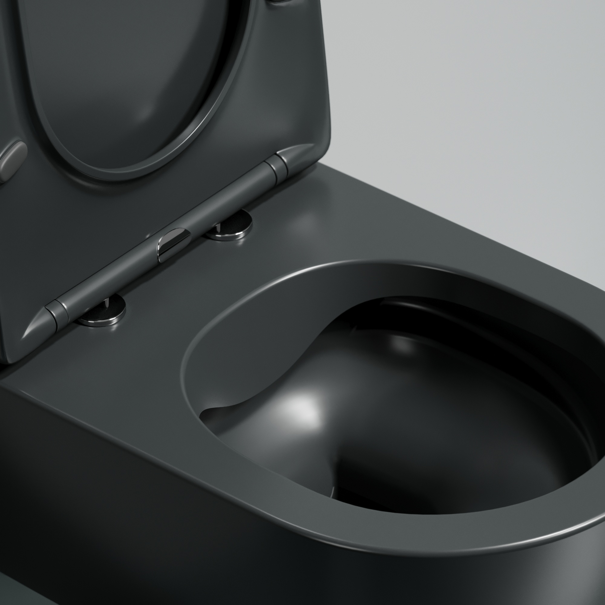 Унитаз подвесной Ceramica Nova Modena CN6063MDH Rimless фарфор темно-серый матовый