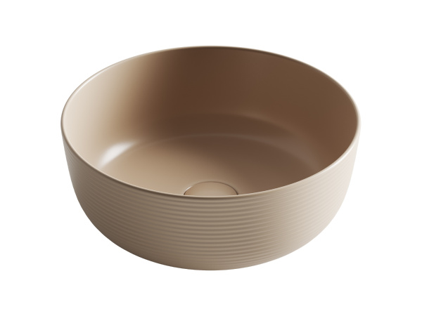 Раковина накладная круглая Ceramica Nova Element CN6073MC фарфор цвет бежевый матовый