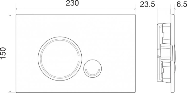 Кнопка смыва BelBagno Sfera BB017-SR-NERO.M цвет черный матовый