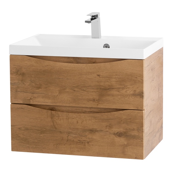 Тумба под раковину подвесная BelBagno Marino MARINO-600-2C-SO-RN-P 60 см  2 ящика цвет Rovere Nature 