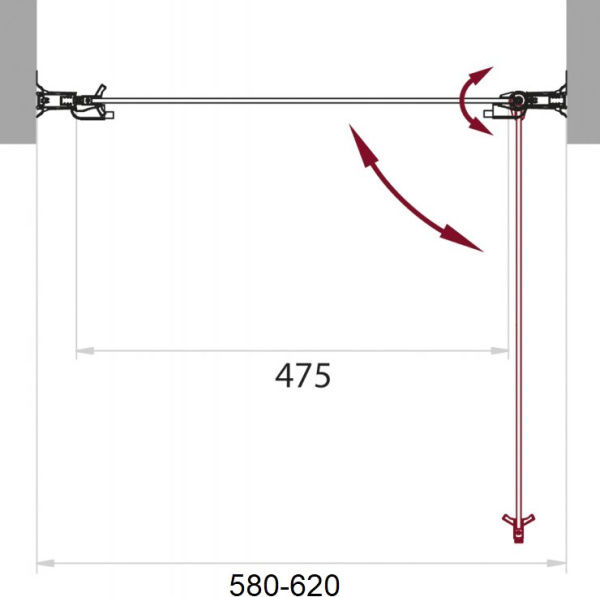 Душевая дверь BelBagno Sela SELA-B-1-60-C-Cr 60 см стекла прозрачные, профиль хром