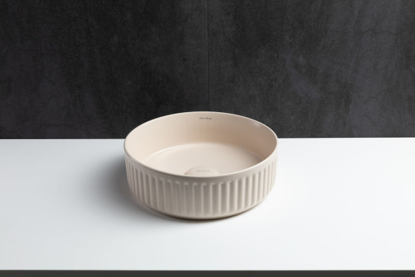 Раковина накладная круглая Allen Brau Fantasy 4.11032.IV керамика цвет бежевый