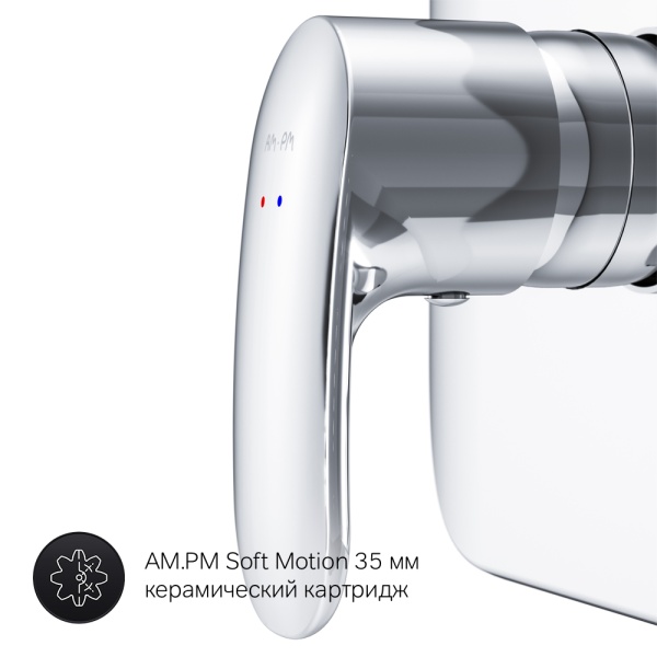 Смеситель для душа Am.Pm Sensation F3075000 встраиваемый в стену 
без термостата хром
