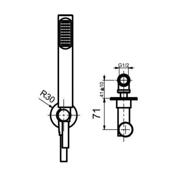 Душевой гарнитур Webert Shower Set AC0982345 никель 