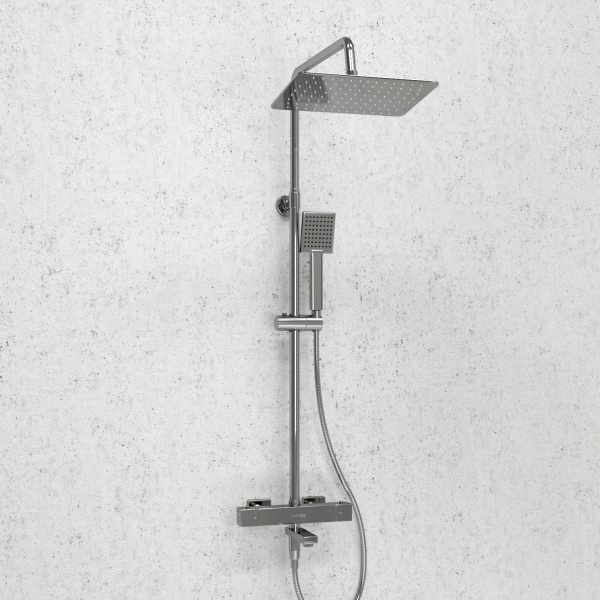 Душевая система со смесителем Wasserkraft  A199.069.141.010.CH Thermo монтаж настенная с термостатом хром