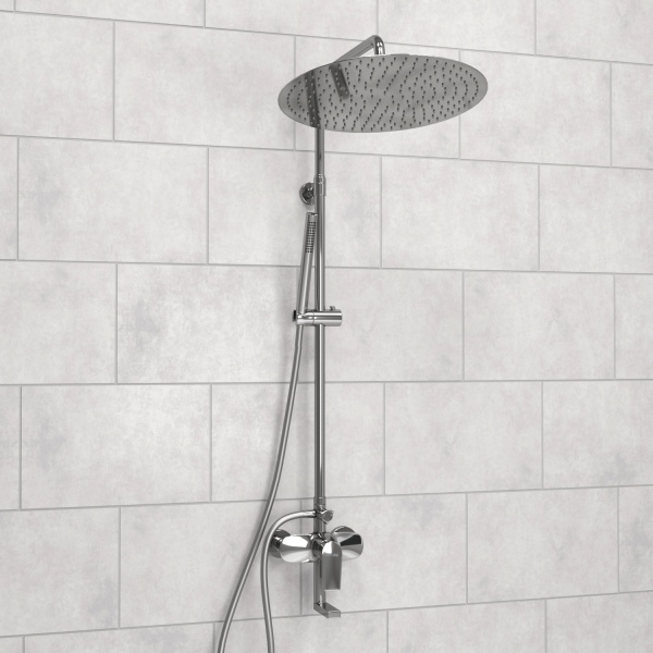 Душевая система со смесителем Wasserkraft  A166.117.137.087.CH монтаж настенная без термостата хром