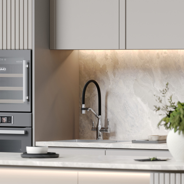 Смеситель для кухни Sancos Orta SC4008CH с подключением к фильтру хром/черный