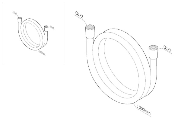 Шланг Am.Pm AM.PM F0415100 хром 