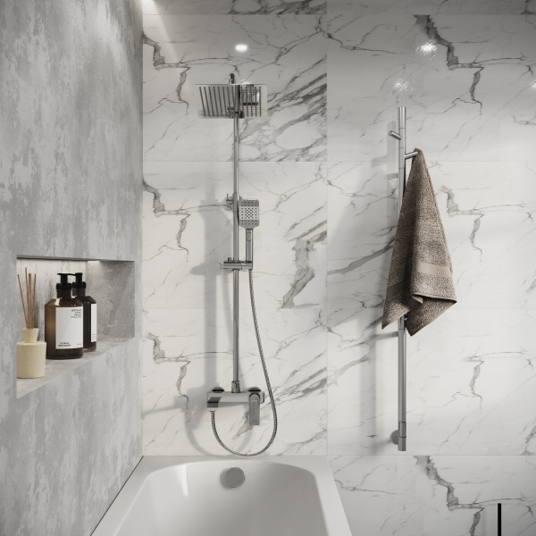 Душевая система со смесителем Grossman Cosmo 500.K35.02.100 монтаж настенная без термостата хром