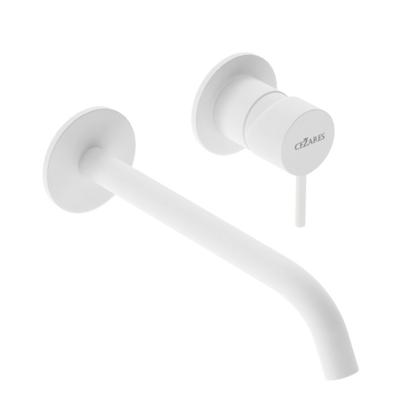 Смеситель для раковины Cezares Leaf LEAF-BLI2-20-L-BIO белый матовый