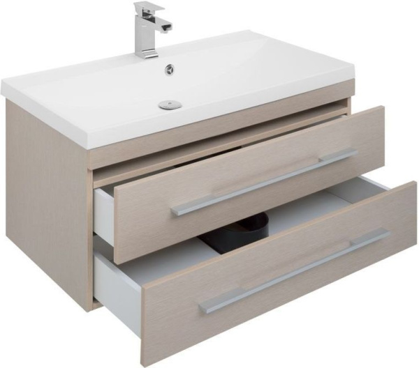 Раковина мебельная прямоугольная Aquanet Нота NEW 00204119 литьевой мрамор цвет белый