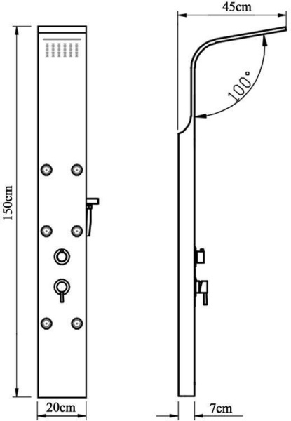Душевая система со смесителем Aquanet Galaxy 209999 монтаж настенная без термостата белый