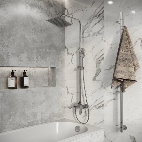 Душевая система со смесителем Grossman Cosmo 500.K35.02.100 монтаж настенная без термостата хром