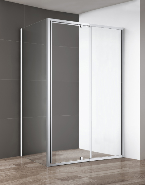 Душевой угол Cezares Variante VARIANTE-AH-1-130/140-80-C-Cr прямоугольная  стекла прозрачные, профиль хром