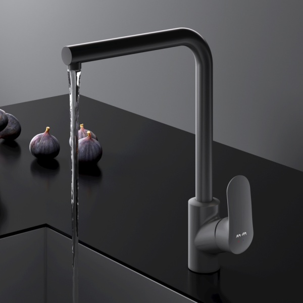 Смеситель для кухни Am.Pm Like F8005022 без подключения к фильтру черный