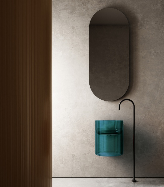 Раковина  круглая Abber Kristall AT2704Aquamarin полиэфирная смола цвет бирюзовый