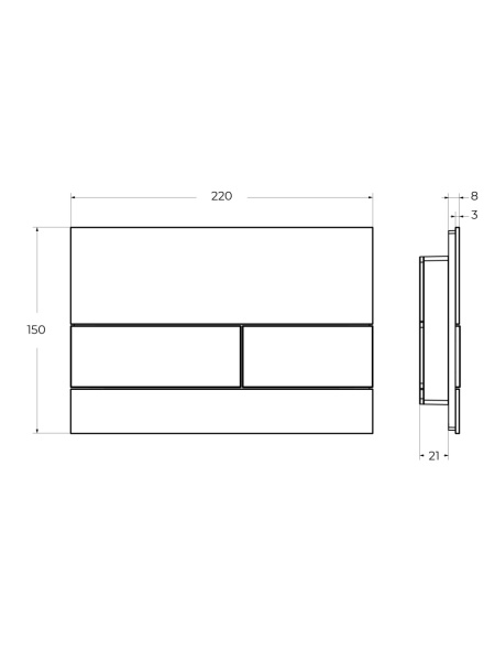 Кнопка смыва механическая Cezares Lux LUX-GN-1-BORO цвет черный-золото