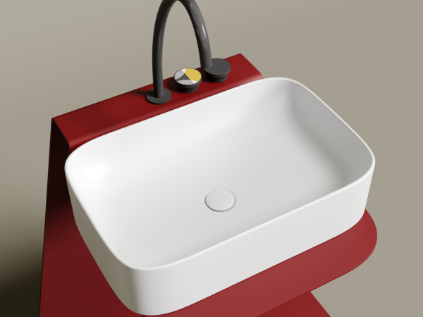 Раковина накладная прямоугольная Ceramica Nova Element CN6053MW фарфор цвет белый матовый