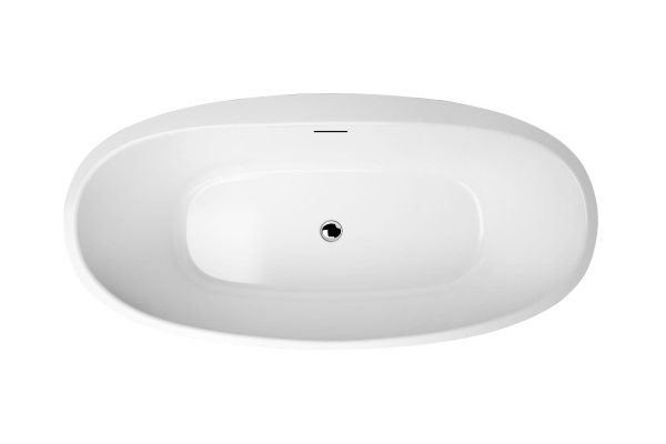 Акриловая ванна отдельностоящая BelBagno  BB404-1700-800 170x80 овальная цвет белый