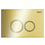 Кнопка смыва механическая D&amp;K Bayern DB1529007.2 цвет золото